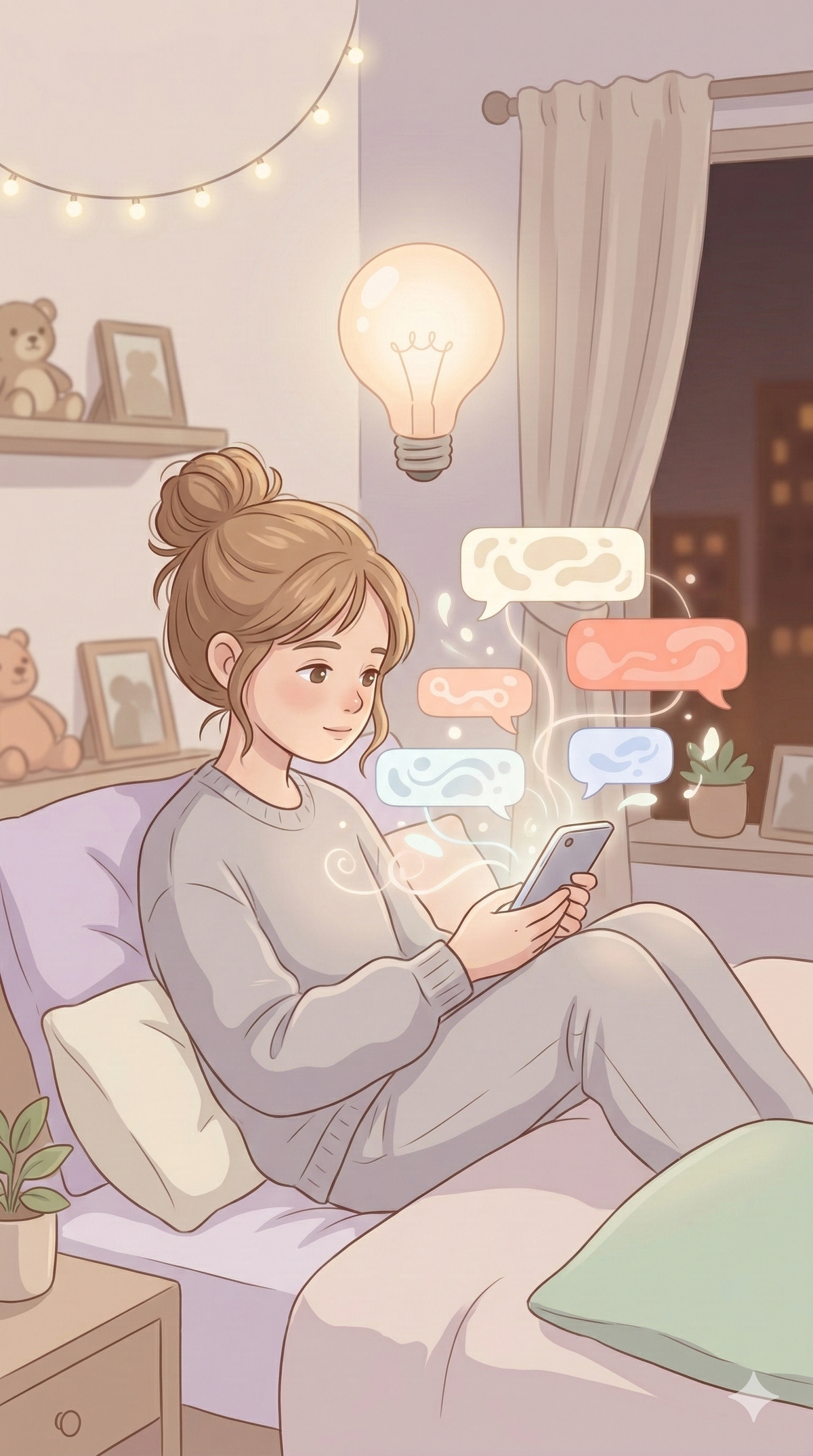 A teen talking to AI Apps